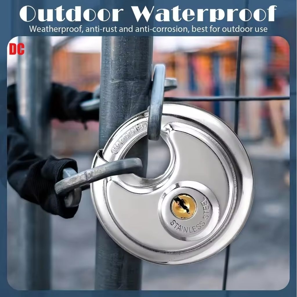 AESTHETIC PADLOCK สําหรับประตูบ้าน, FENCE, SHOP, KIOSK, SHOP, การออกแบบแผ่นดิสก์ ANTI-THEFT 60 MM |4