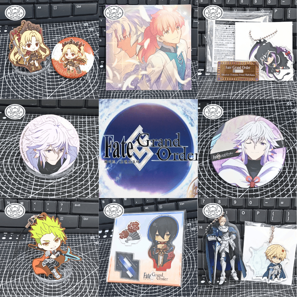 FGO Fate Grand Order สินค้าอย่างเป็นทางการ ขาตั้งอะคริลิค/พวงกุญแจ, ยาง, ป้าย & Shikishi