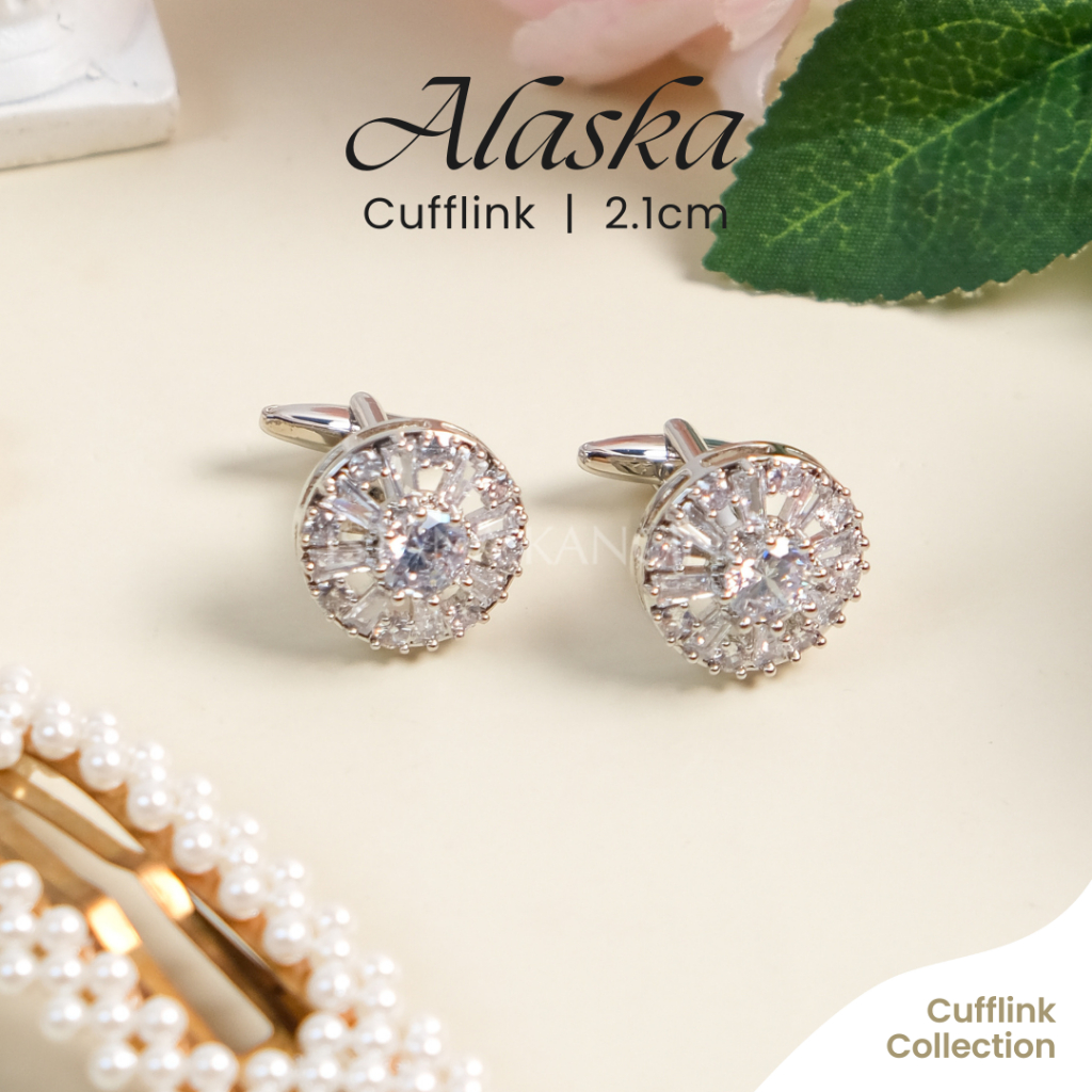 Cufflink Metal Thobe Kabak Alaska Cufflink Stainless Steel Premium Cufflink | ปุ่มพระราชวัง.id