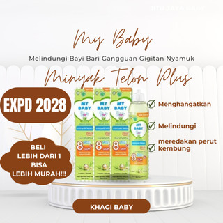 HARGA 3PCS 150ML | My Baby Minyak Telon Plus 8jam Aroma Eucalyptus & Lavender | EXPD 2028
