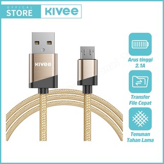 KIVEE Kabel Data Micro USB iphone Type C lightning KV-CT94 Rose gold  For Xiaomi Vivo Oppo  Original