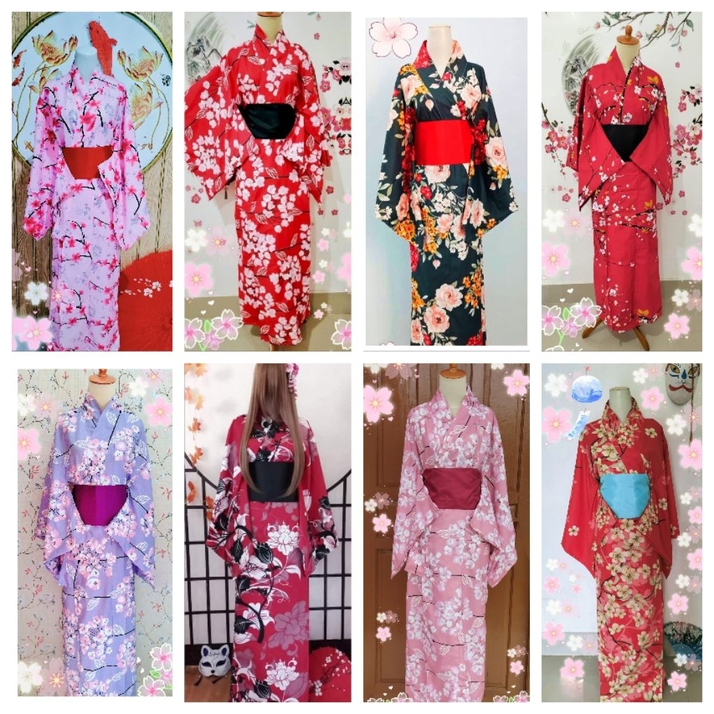 (ซื้อ 4 แถม 1 ชุดยูกาตะกิโมโนสําหรับเด็กผู้หญิง 5-15 ปี