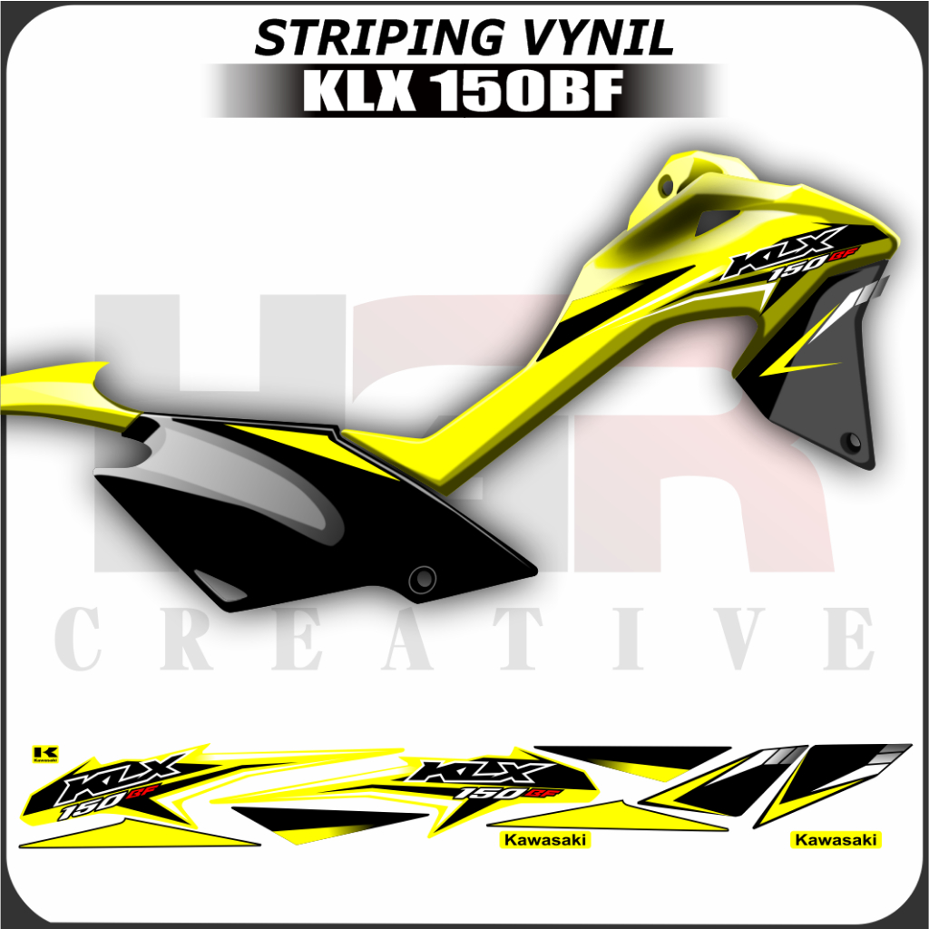 สติ๊กเกอร์แถบ Variation Kawasaki Klx 150Bf, สติ๊กเกอร์ Std Racing Motif, สติ๊กเกอร์ไวนิลดีไซน์ล่าสุด