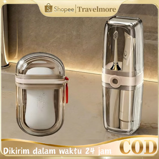2in1 Tempat Sikat Gigi + Sabun Travel Box Serbaguna Portable Toothbrush Travel Cup Perjalanan/Pekerjaan/Lain-lain Untuk Rumah