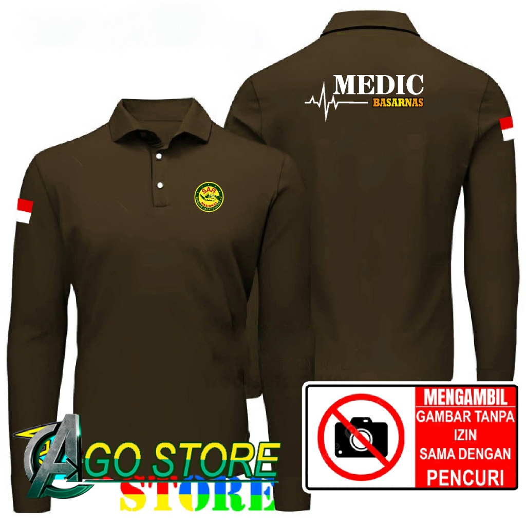 เสื้อโปโล เสื้อคอปก เสื้อคอปก MEDIC BASRNAS - BASRNAS MEDIC DIGITAL SCREEN PRINTING DTF AGOSTORE