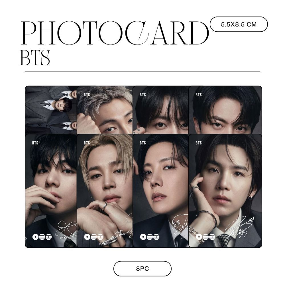 ARIRANG ARMY PHOCARD 8 ชิ้น การ์ด KPOP UNOFFICIAL JIN SUGA JHOPE JIMIN JUNGKOOK RM TAEHYUNG