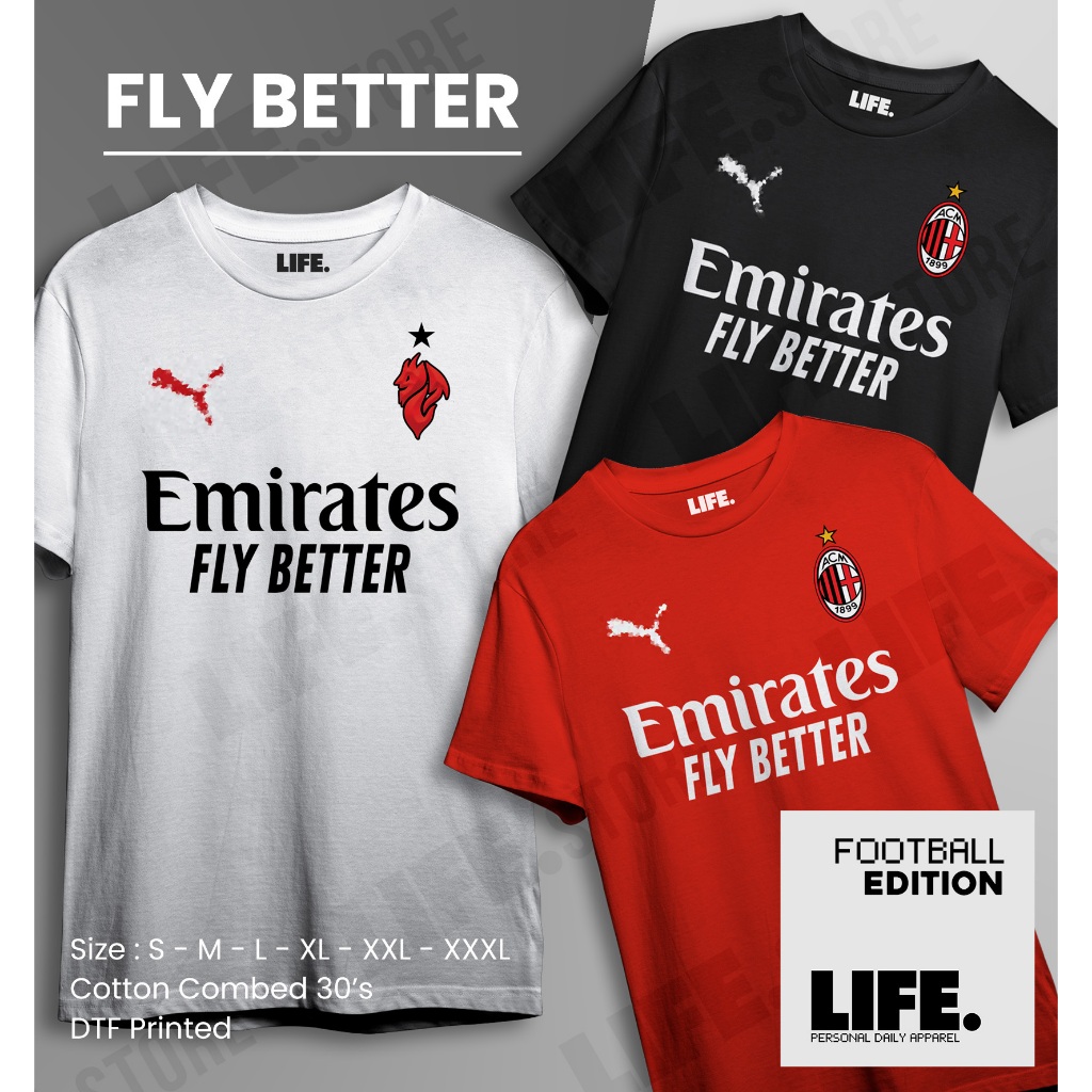 KATUN ล่าสุดเสื้อยืด ACMilan เสื้อฟุตบอลผ้าฝ้ายลีกอิตาลี รุ่นเจอร์ซีย์ล่าสุด เหย้าเยือนสําหรับเด็กแล