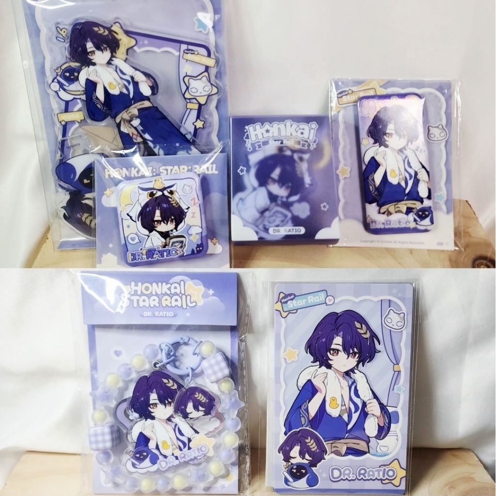 พร้อม ต้นฉบับ ดร. อัตราส่วน ดร. Ratio Honkai Star Rail HSR Badge Pin อะคริลิค Standee สินค้า Mihoyo