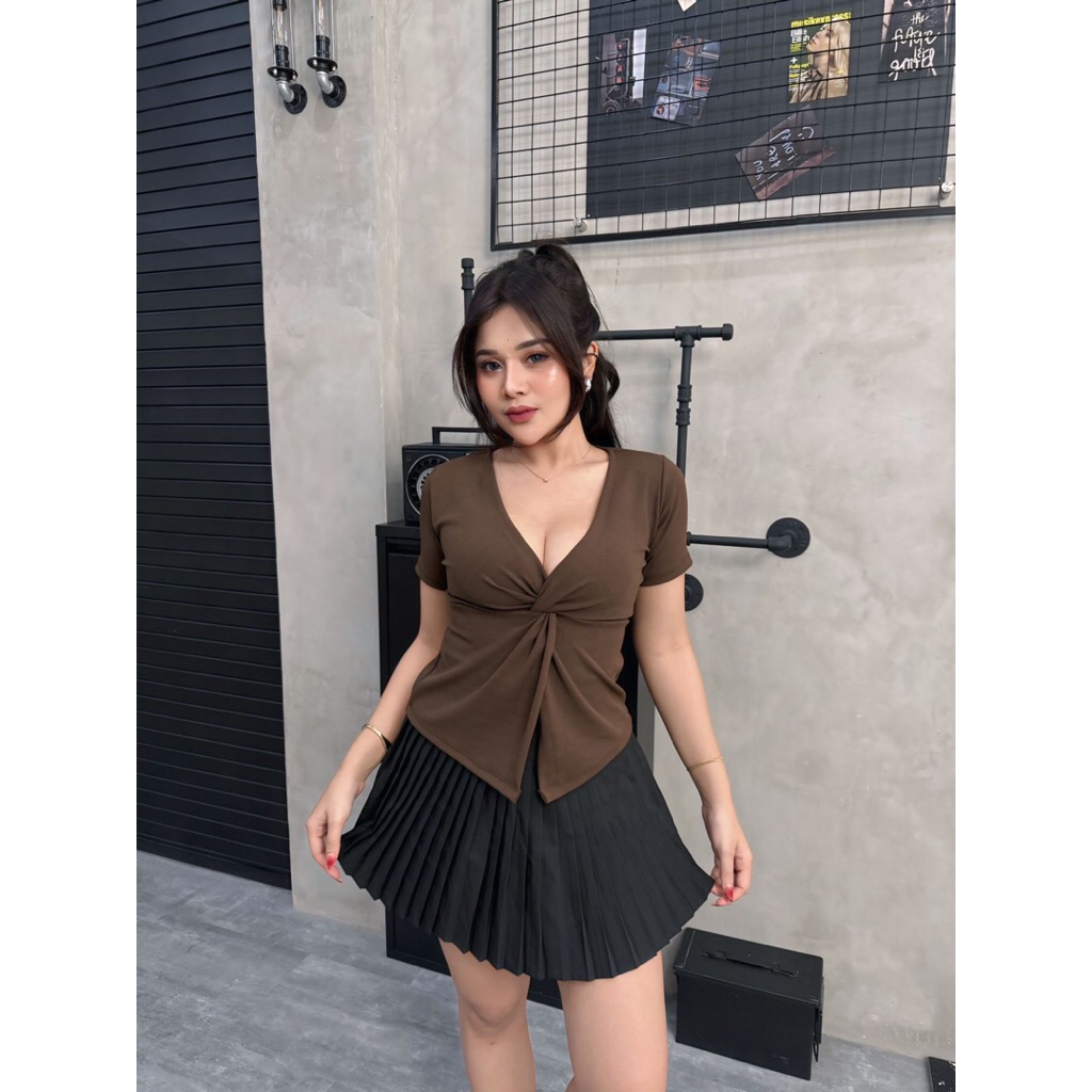 Short Mocha Top/Mocha womens Top