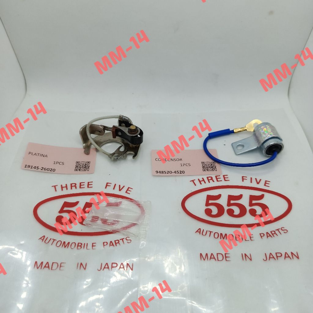 PLATINA และ CONDENSEOR CONDENSEOR KIJANG 5K 7K CARRY ST100 ORIGINAL 555 ราคาญี่ปุ่น 1 ชุด