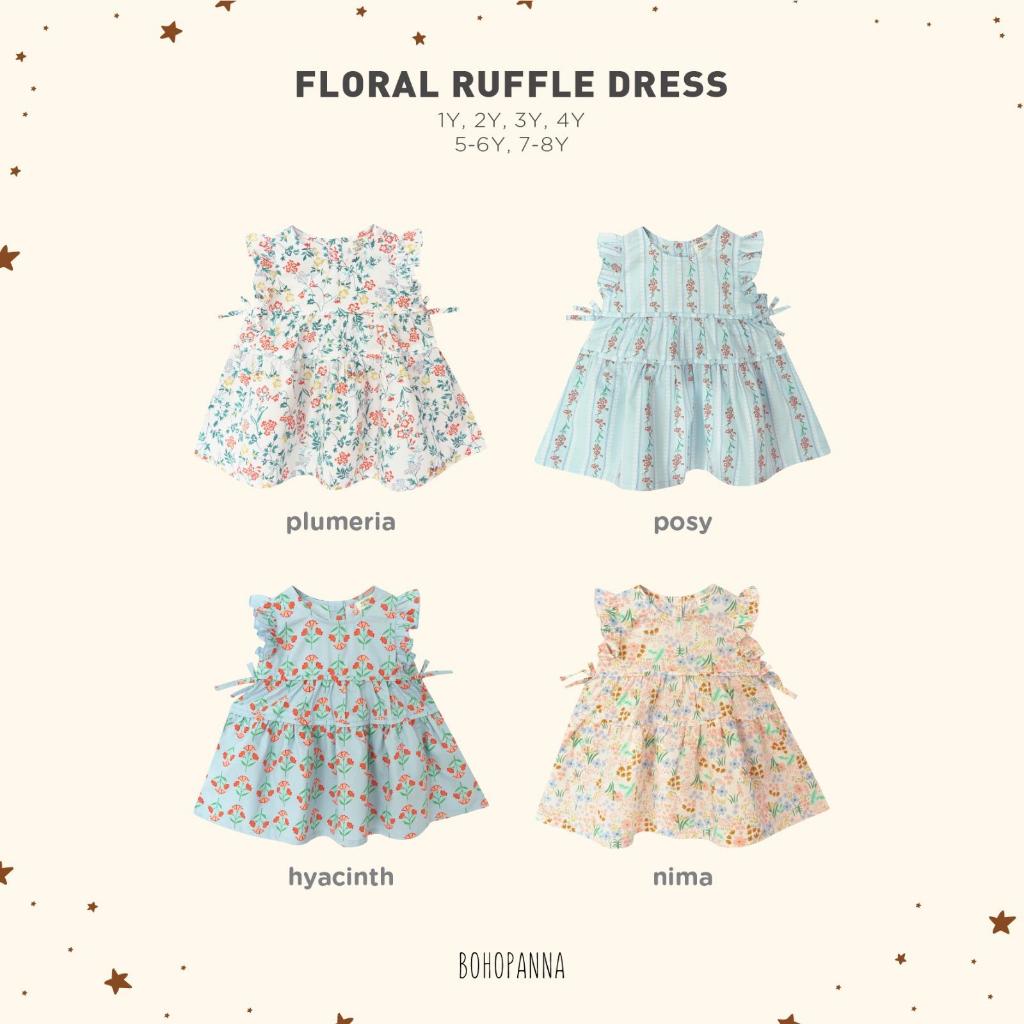 BOHOPNA - FLORAL RUFFLE DRESS - GIRLS DRESS