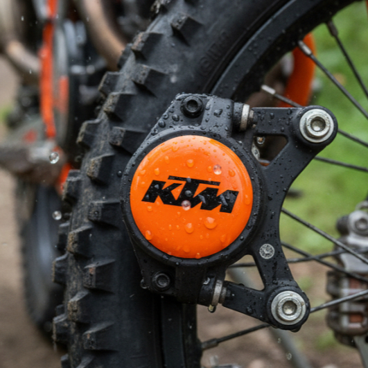 KTM สติ๊กเกอร์ EMBLEM RAISED รถจักรยานยนต์เบรค CALIPER ขนาด 3D ROUND RAISED สติ๊กเกอร์ 3 ซม.DIAMETER