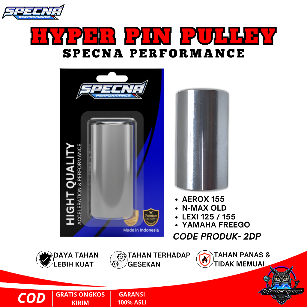 Swift Pulley Pin Specna Racing - Bushing PIN Pulley Roller Housing Racing AEROX 155 N-MAX LEXI Origi