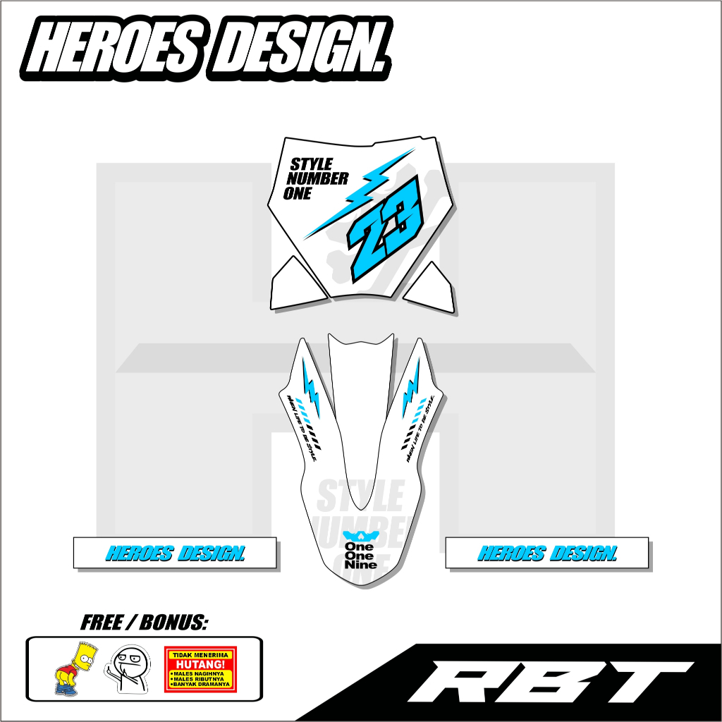 Ktm Board Decal สติกเกอร์และ Crf 110 Mudguard ล่าสุด Cool Abiess ฟรี Custom RBT Heroes Design 26.01