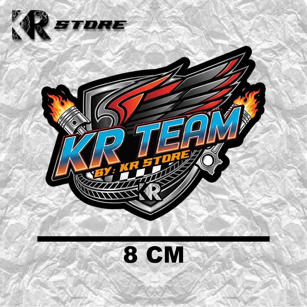 สติ๊กเกอร์ KR TEAM โดย KR STORE | สติกเกอร์อุปกรณ์เสริมรูปแบบ | สติ๊กเกอร์ Racing