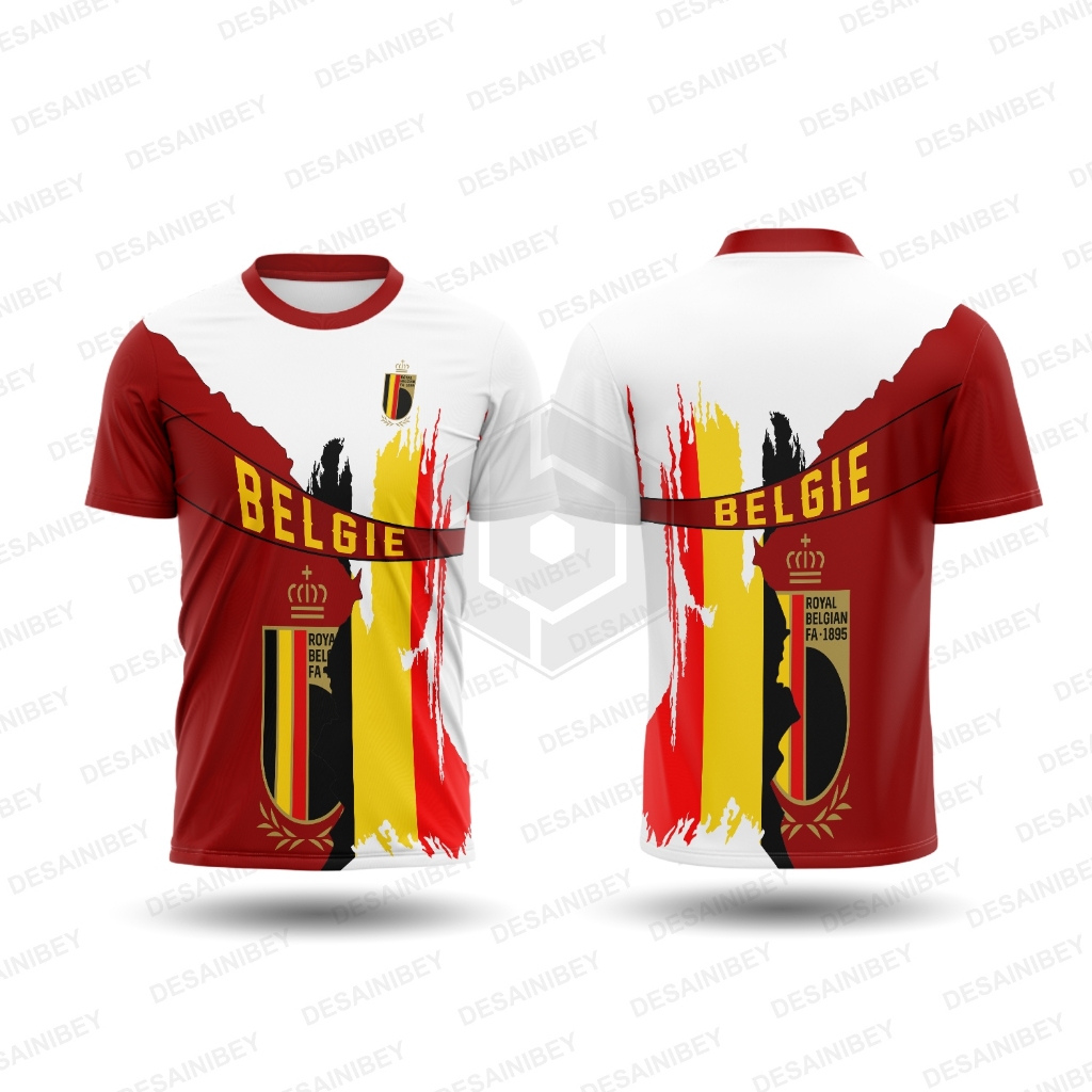 DNB - เสื้อยืดผู้ชาย Jersey World Cup 2026 Belgium Fullprint Art01