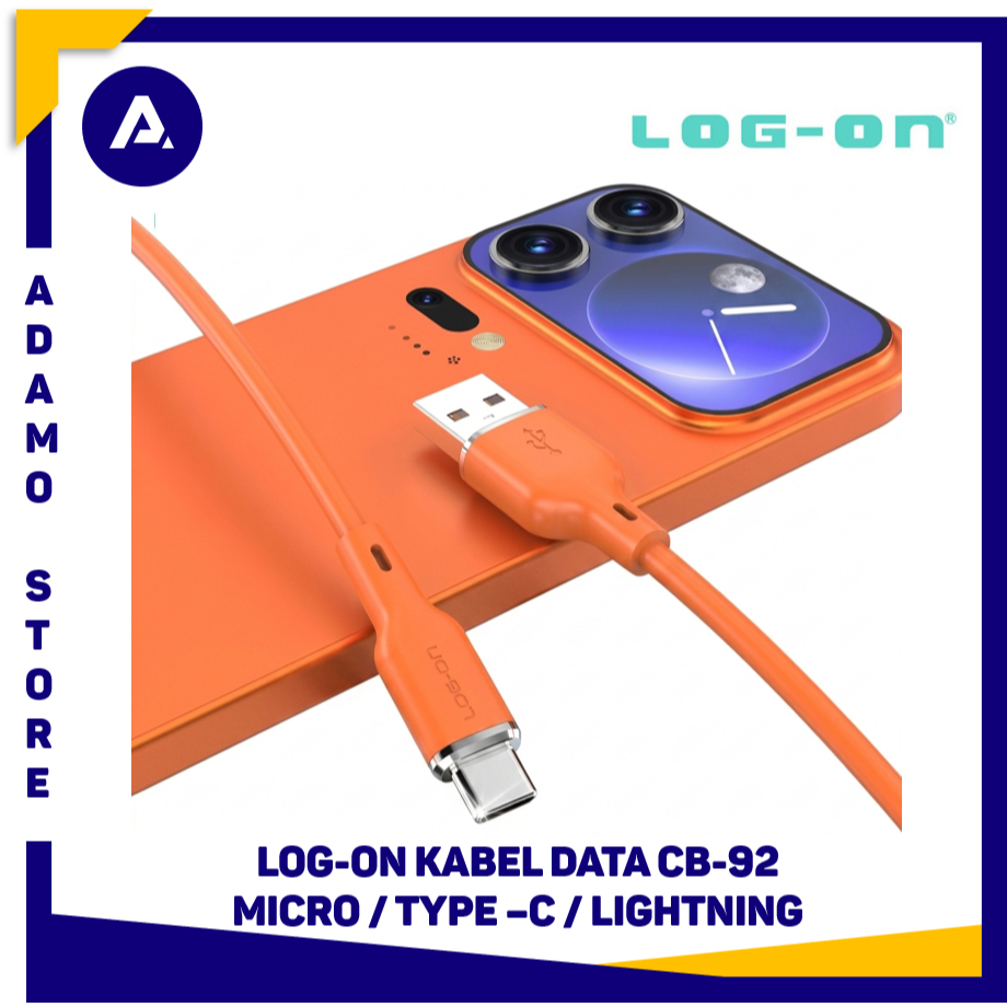 สายเคเบิลข้อมูล Log-On LO-CB92 สายชาร์จ 3A ชาร์จเร็ว 1.2 ม.