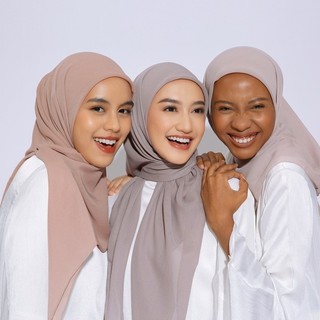 Lozy Hijab - Polly Cotton Square (Hijab Segiempat Bahan Polly Cotton)