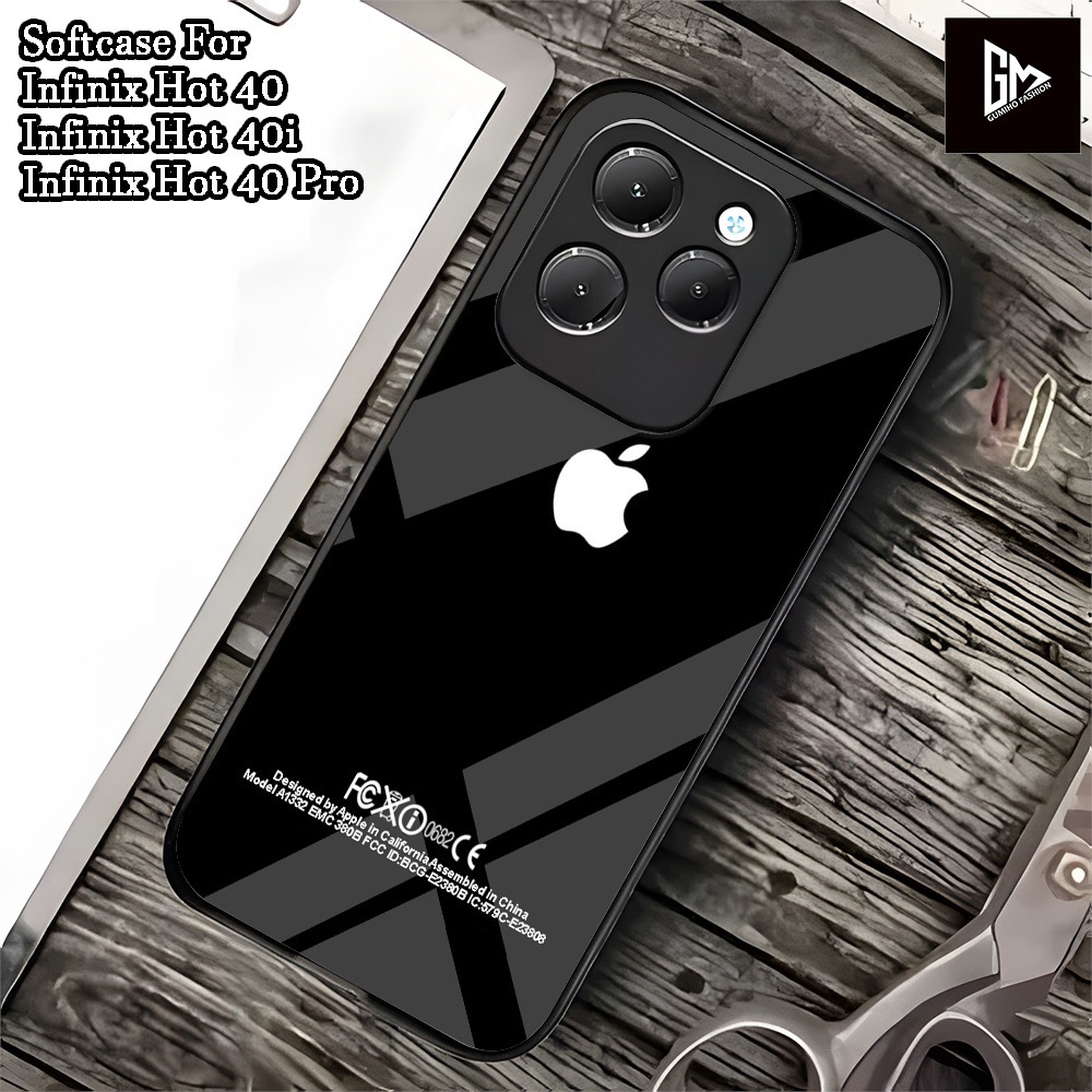 ( 009 ) Softcase Glass Kaca Infinix Hot 40 Infinix Hot 40 Pro Infinix Hot 40i ล่าสุด 2024 เคส Infini
