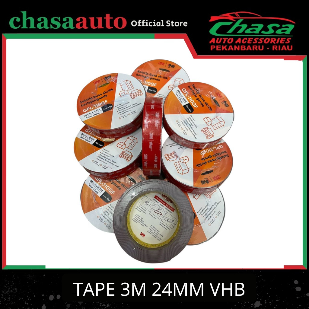 (Chasa)Double Tape 3M Foam 24mm x 4.5m 12mm x 4.5m VHB