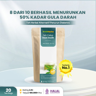 Wainherba Teh Celup Daun Insulin - Membantu Menurunkan Kadar Diabetes dan Gula Darah - 20 Tea Bag
