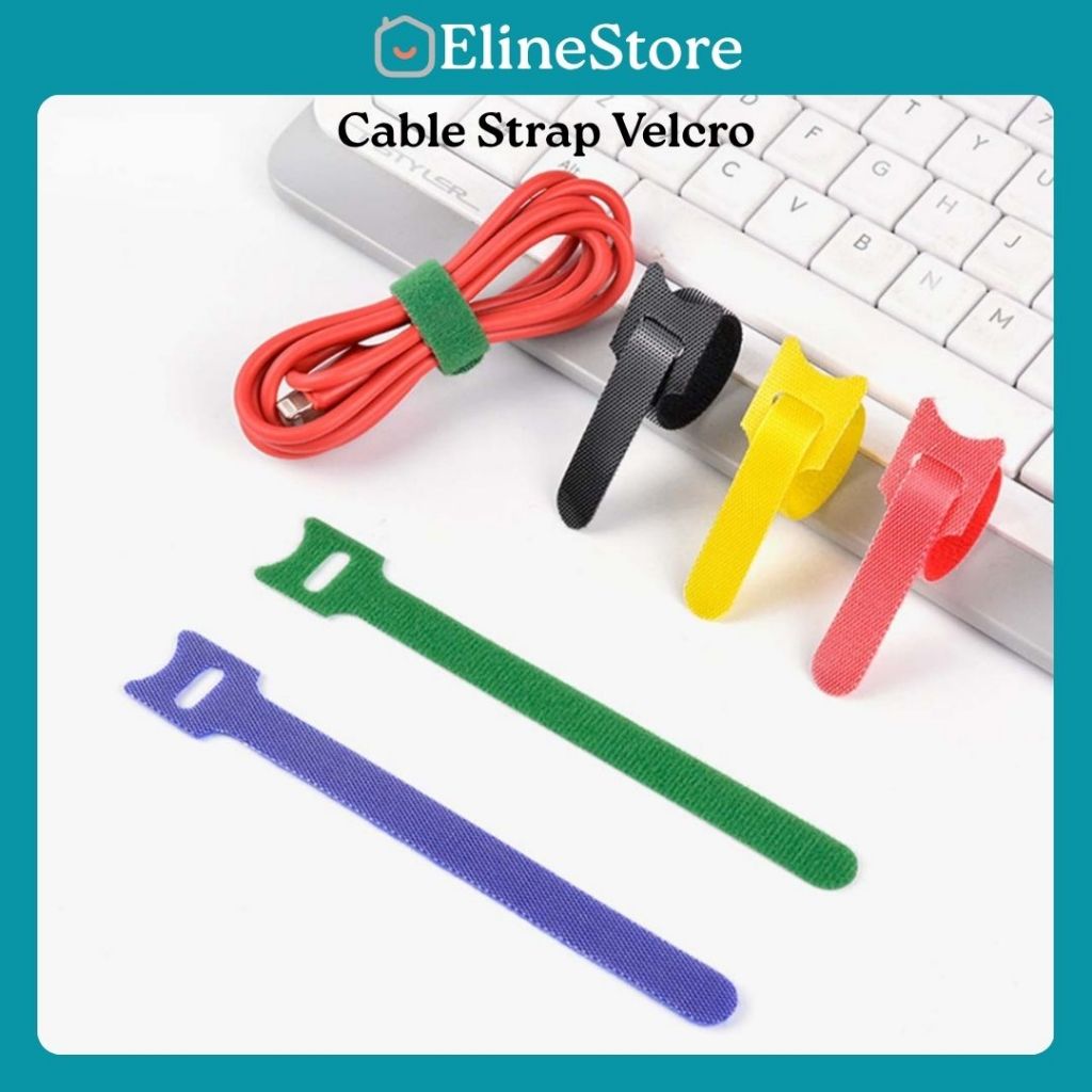 ElineStore Velcro Strap Cable Organizer Strap Cable Ties 150x12MM