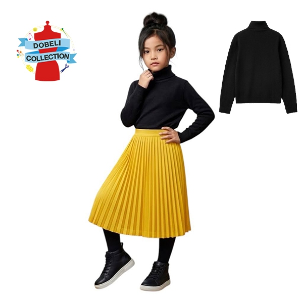 GIRLS KNIT TOP GIRLS KNIT SWETER TURTLE NECK 7-8 ปี DCAG-0066