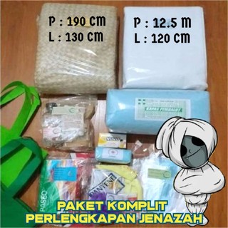 Paket Komplit Kain Kafan Standar Perlengkapan Jenazah Pria & Wanita