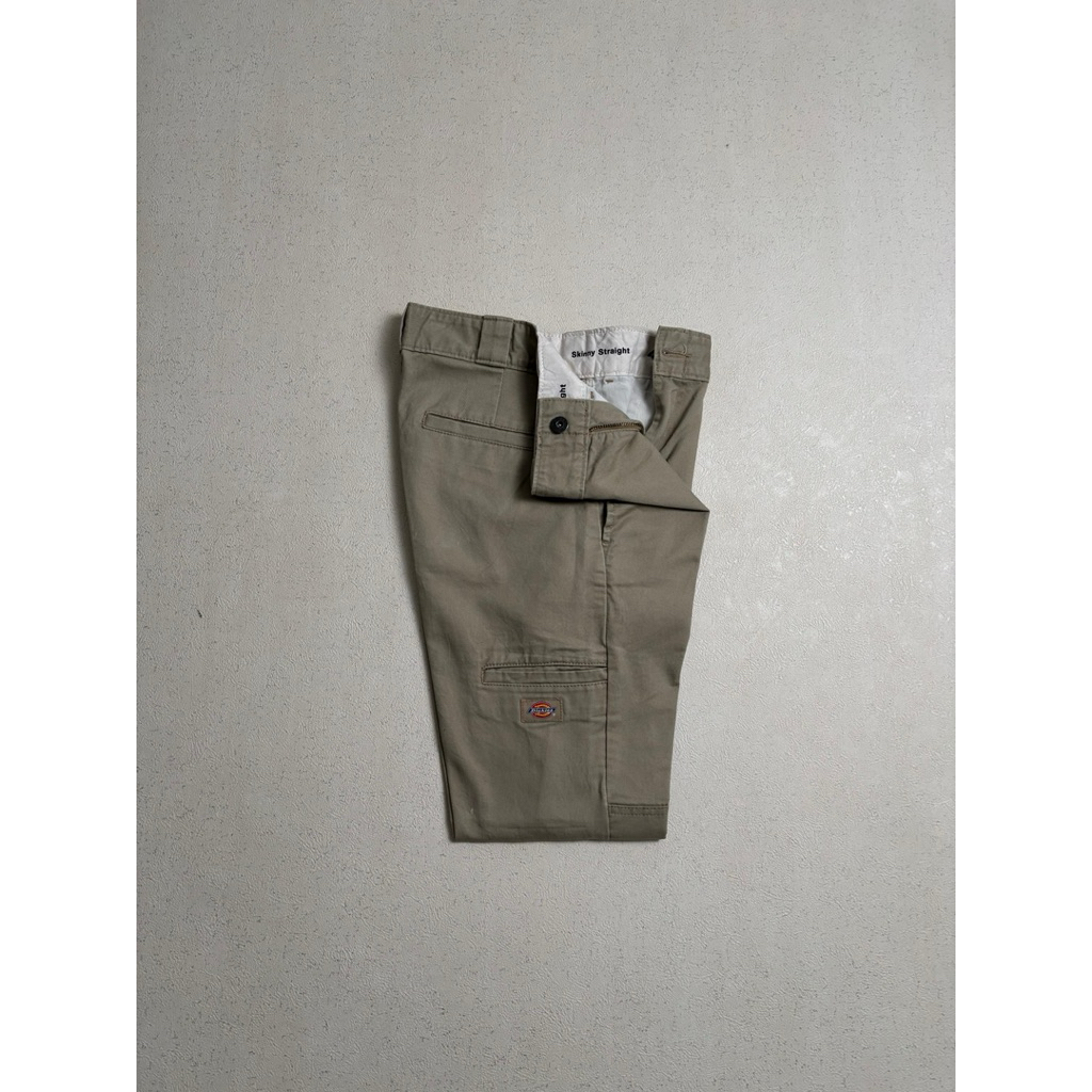 DICKIES - WP811 SKINNY STRAIGHT DOUBLE KNEE PANTS DESERT SAND SIZE 30