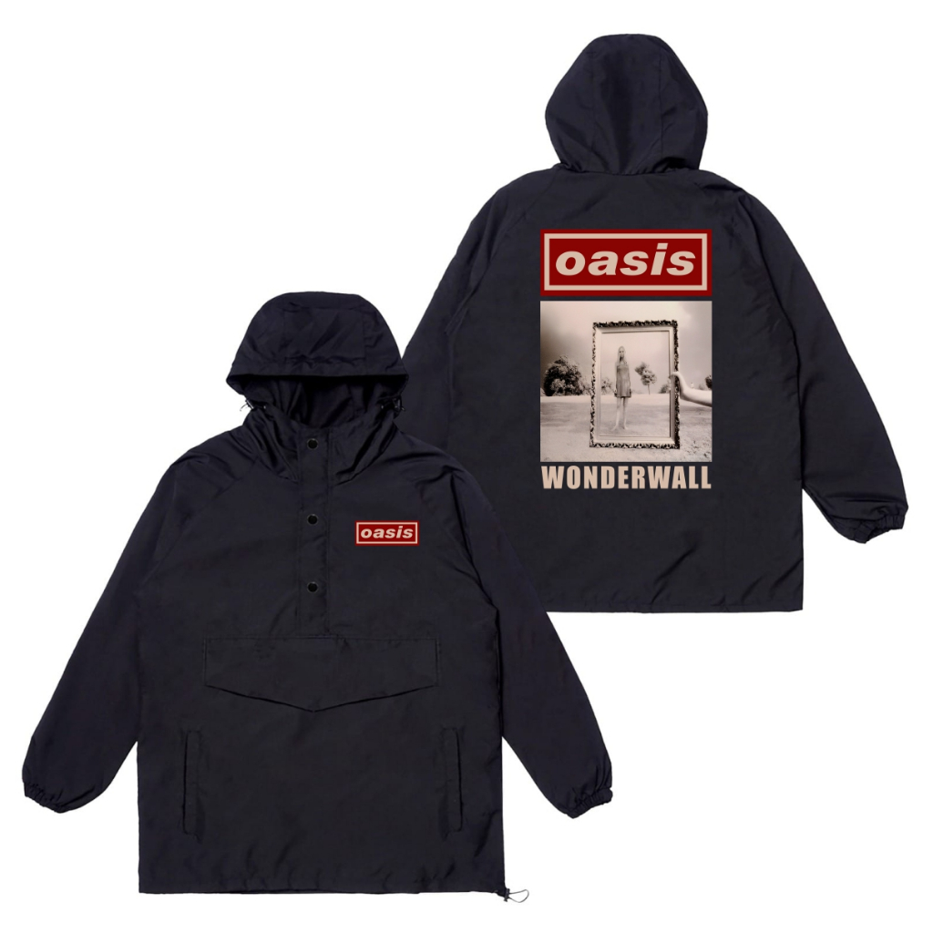 OASIS WONDERWALL Cougle Jacket เสื้อแจ็คเก็ตร่มชูชีพกันน้ํา Unisex Distro Jacket สําหรับผู้ชายและผู้