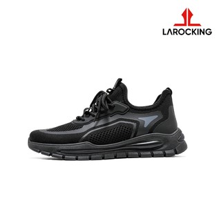 Larocking - Eclipse Hitam Polos | Sepatu Sneakers Running Gym Shoes