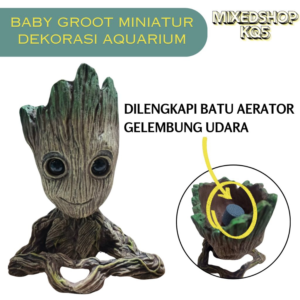 BABY GROOT MINIATURE AQUARIUM DECORATION ACTION FIGURE GrOOT MULTIFUNCTION GUARDIAN OF THE GALAXY OR