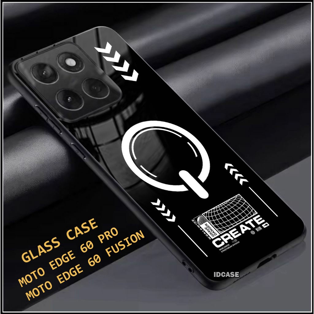 Softcase Glass Kaca Glitter Motorola Edge 60 PRO - Casing Hp Motorola Edge 60 PRO - K78