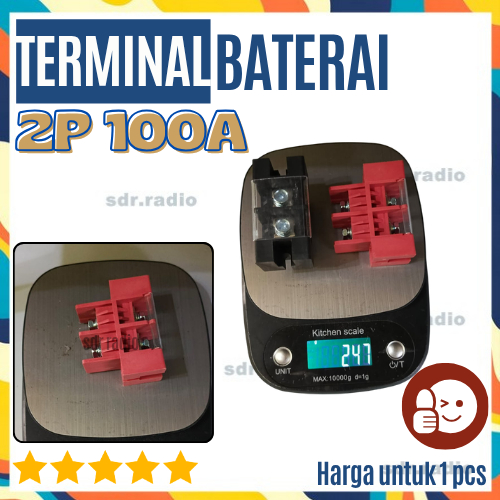 MERAH PG38 100A M6 Pitch 21mm Terminal Block High Current Terminal Red Black
