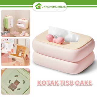 Kotak Tisu Kue/Coquette Style Tissue Box/ Kotak Tisu Warna Pastel