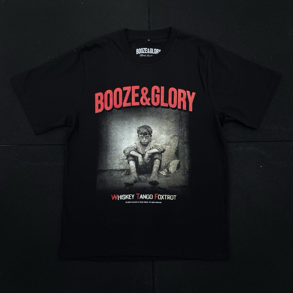 Booze & Glory เสื้อยืดวงสําหรับผู้ชายและผู้หญิง - WTF Tour Original Official