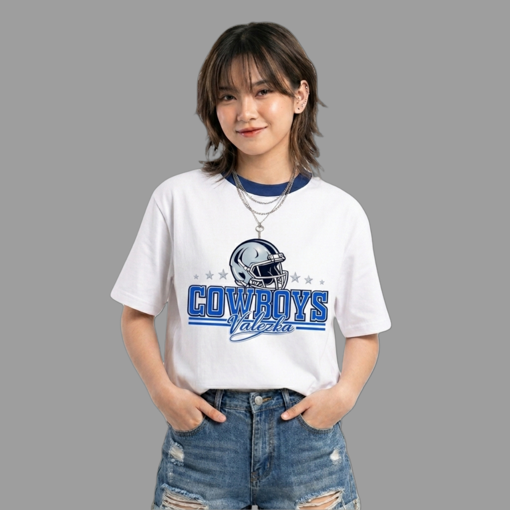 Valezka T-shirt Short Boxy T-shirt Ringer tee Cowboys