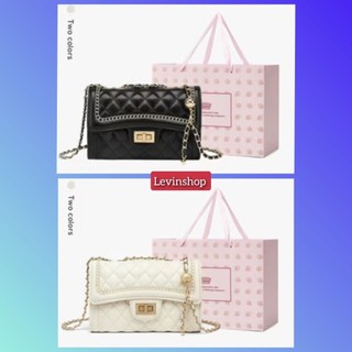Tas Coral Daisy wanita tali rantai.