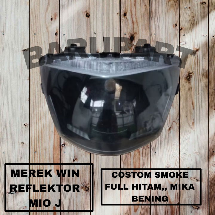 Win Brand Headlamp Reflector Yamaha Mio J Gt 2BJ Custom Smoke Full Black Biled Material