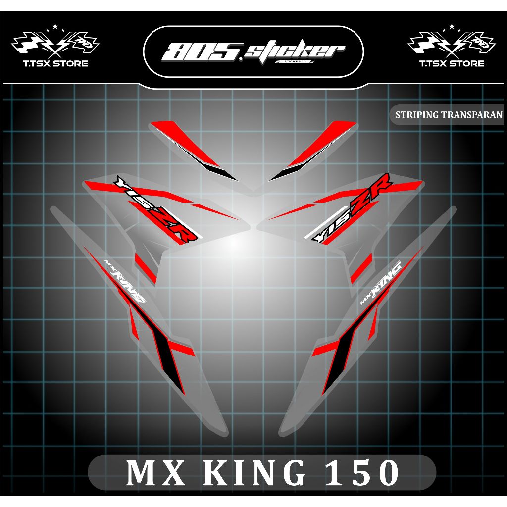 MX KING 150 แถบฉีกขาด/MX KING สติ๊กเกอร์อเนกประสงค์/MX KING MTF Y15ZR