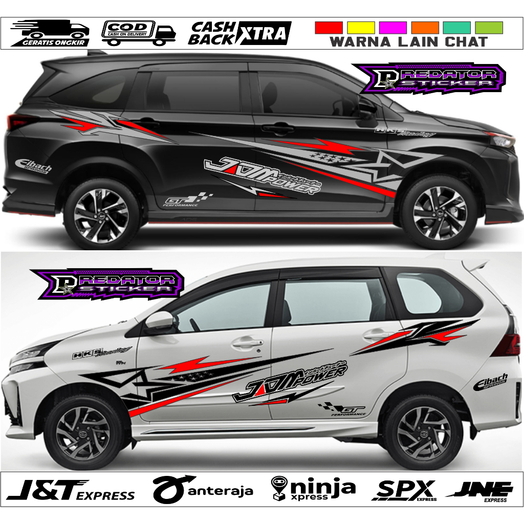 TOYOTA AVANZA VELOZ สติ๊กเกอร์ตัดรถยนต์ ใหม่ล่าสุด JDM MOTIF AVANSA สติ๊กเกอร์