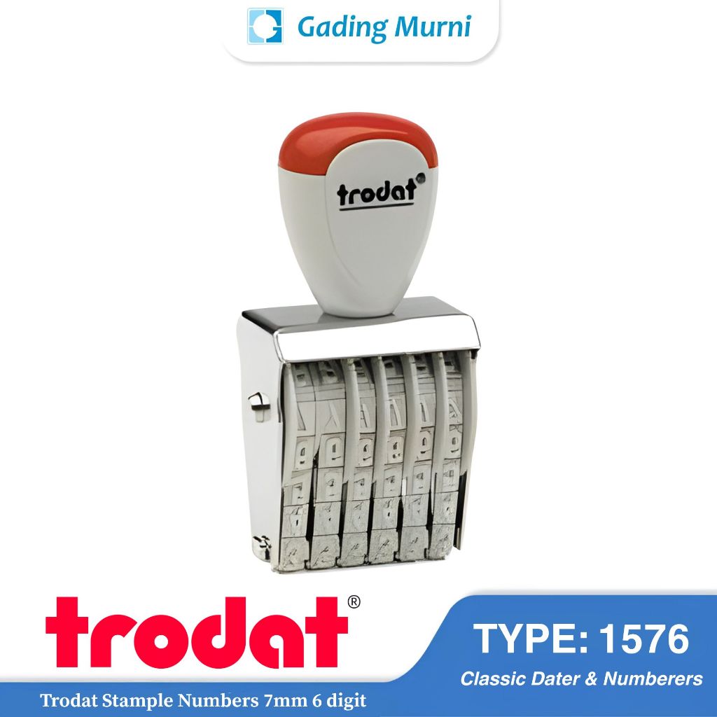 Trodat Stample Numbers 7mm 6 หลัก Classic Date & Numberers TYPE: 1576