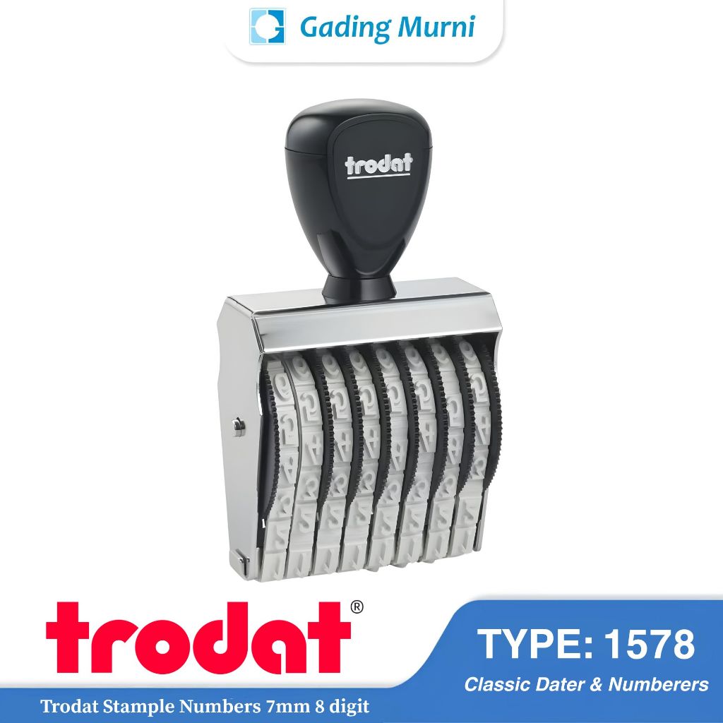Trodat Stample Numbers 7mm 8 หลัก Classic Date & Numberers TYPE: 1578