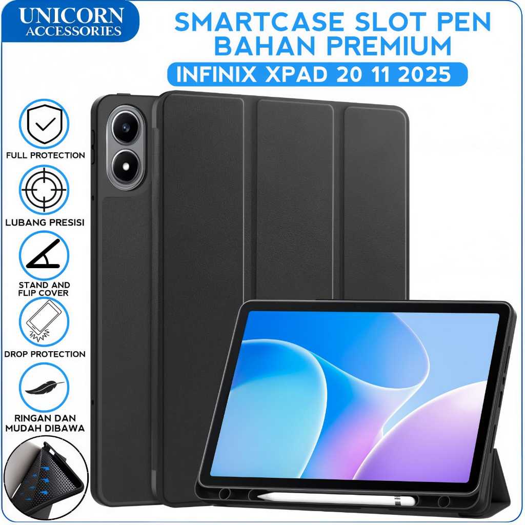 เคส Infinix Xpad 20 | 11 นิ้ว 2025 SmartCase Flip Book Cover Stylus Pen Slot Holder