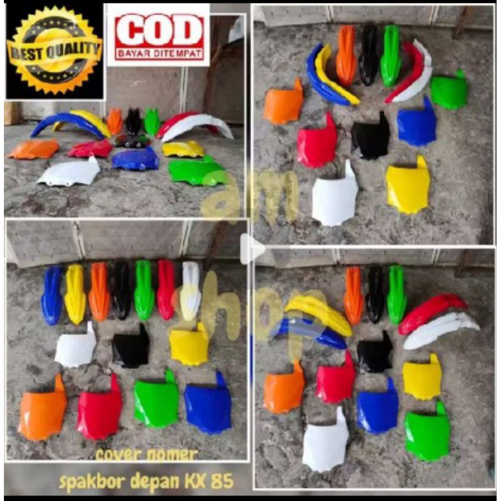 KX85 FENDER ด้านหน้าและ KX 85 NUMBER PLATE KX85 ด้านหน้าและ KX 85 STAR BOARD