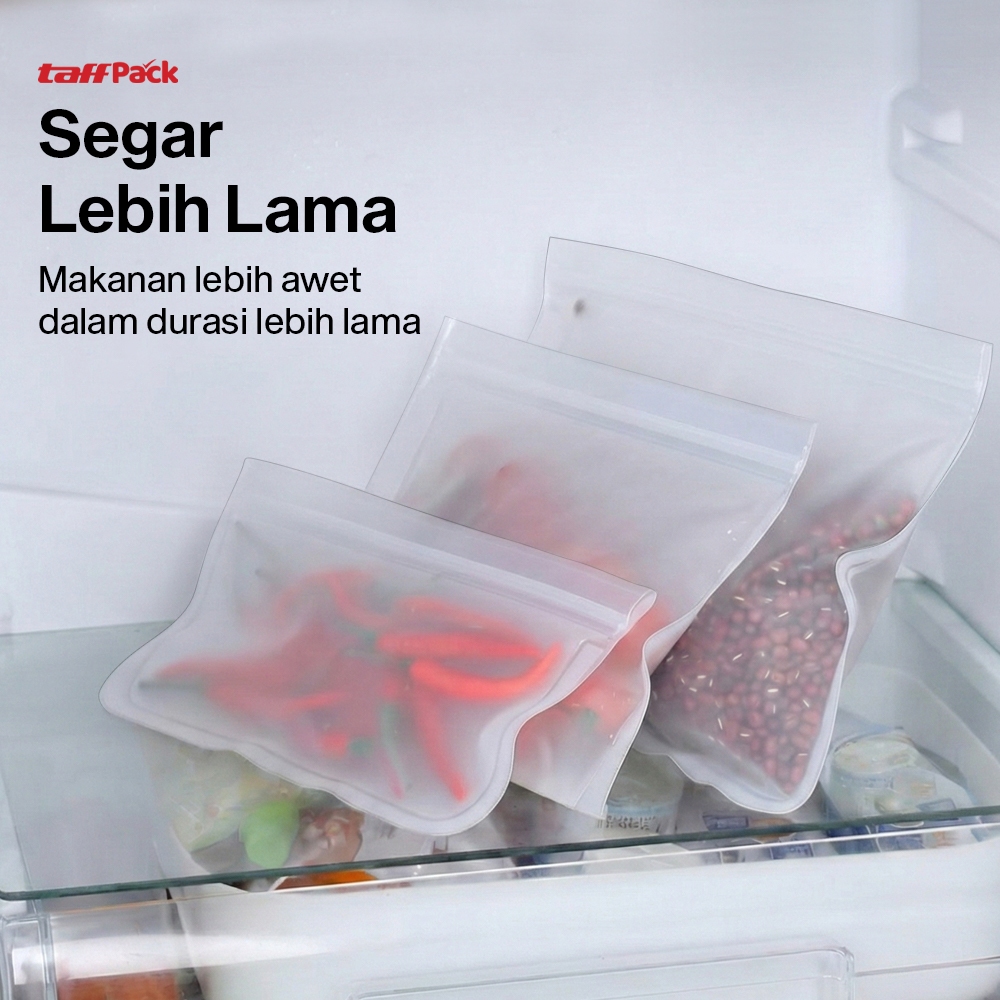 ถุงใส่อาหารซิลิโคนแบบใช้ซ้ําได้ Ziplock/ ถุงเก็บอาหาร/ ถุง PREPARE MEAL/ ถุงใส่อาหาร PREP