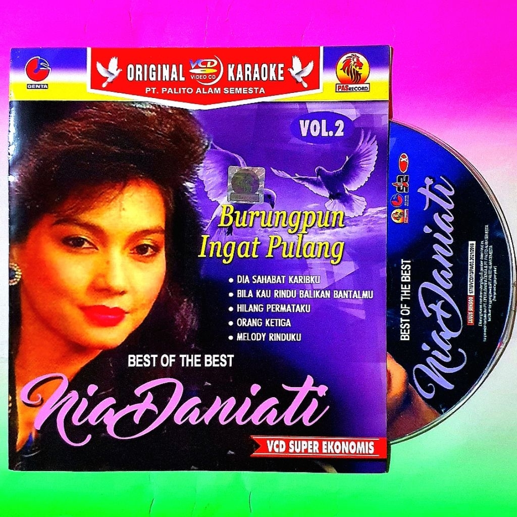 VCD KARAOKE SONG NIA DAITATY - NOSTALGIA KARAOKE SONG NIA DAITATY - VCD KARAOKE OLD POP - VCD CASSET