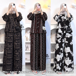 (SIAP KIRIM) Rully Oneset Rayon Premium Busui Friendly Kancing Setelan Lengan Panjang Lucu dan unik