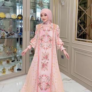 Shella Saukia Dress Print Rose SS 48-506