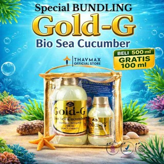 Paket Bundling GOLD-G BIO SEA CUCUMBER Lebih Ekonomis Original 500ml Gratis 100ml